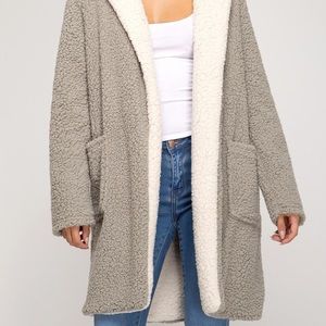 She + Sky Teddy Coat